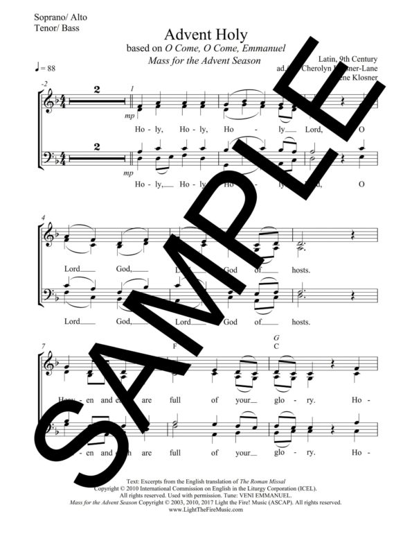 AdventMass Sample SATB 1 scaled