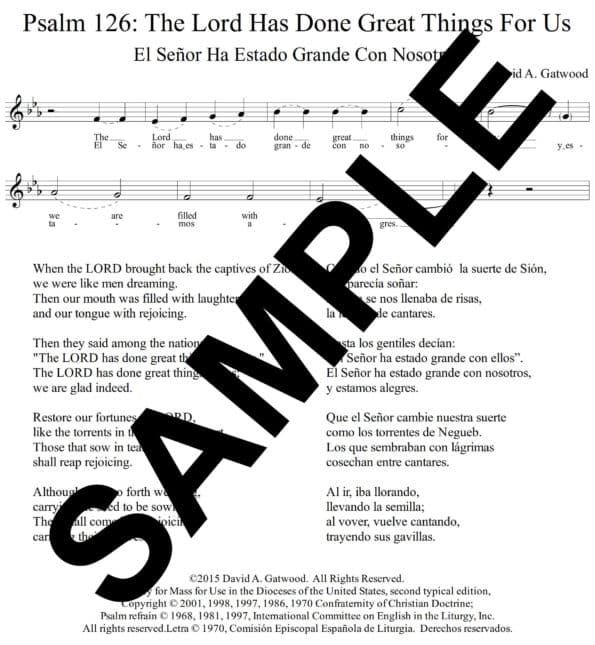 Psalm 126 Gatwood Sample Assembly