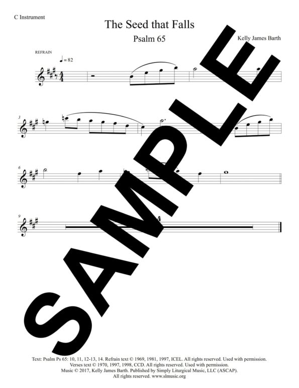 Psalm 65 Barth Score C Instrument scaled