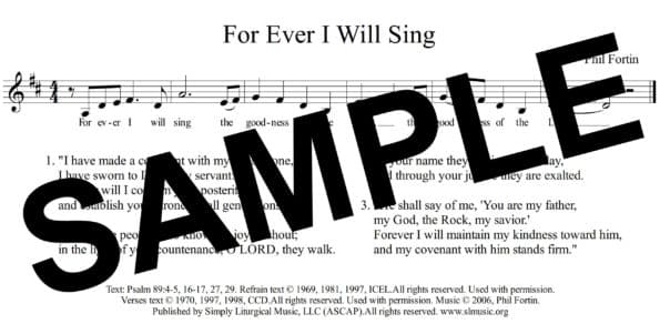 Psalm 89 Fortin Sample Assembly