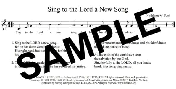 Psalm 98 Basi Sample Assembly