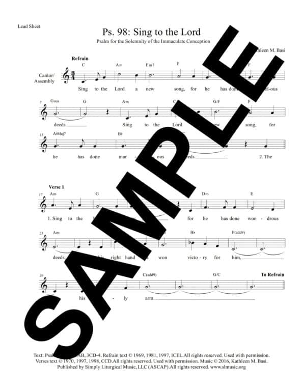 Psalm 98 Basi Sample Lead Sheet scaled