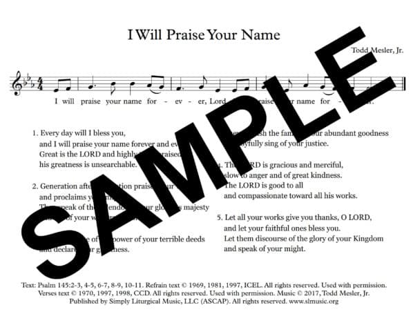 Psalm 145 Thanksgiving Mesler Sample Assembly