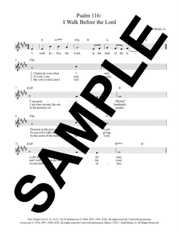 Psalm 116 Mesler Sample Lead Sheet scaled