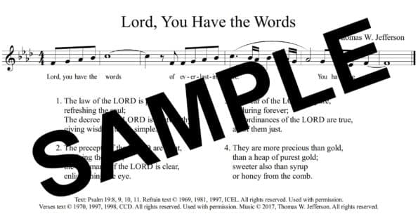 Psalm 19 Jefferson Sample Assembly