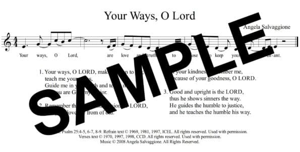 Psalm 25 Salvaggione Sample Assembly