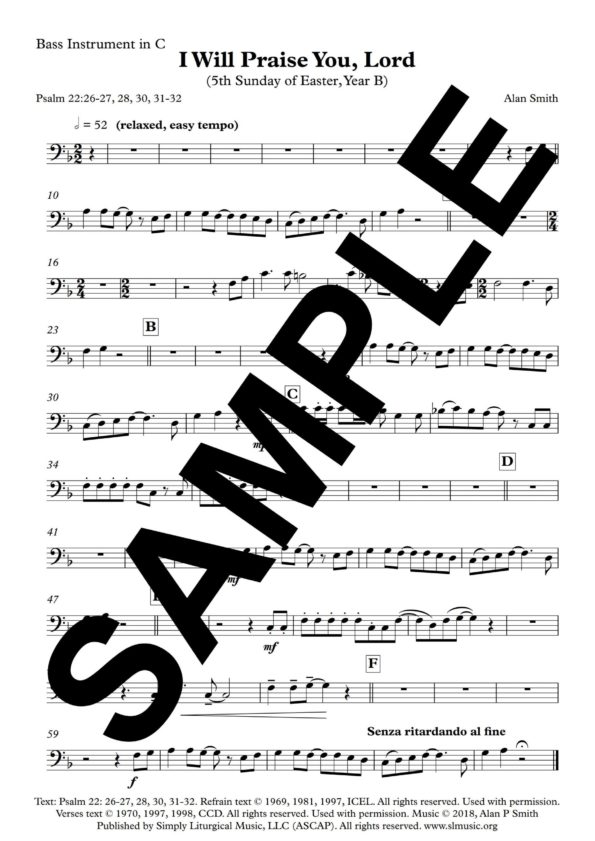 APSmith Psalm 22 Easter 5B Sample Bass Instrument in C scaled