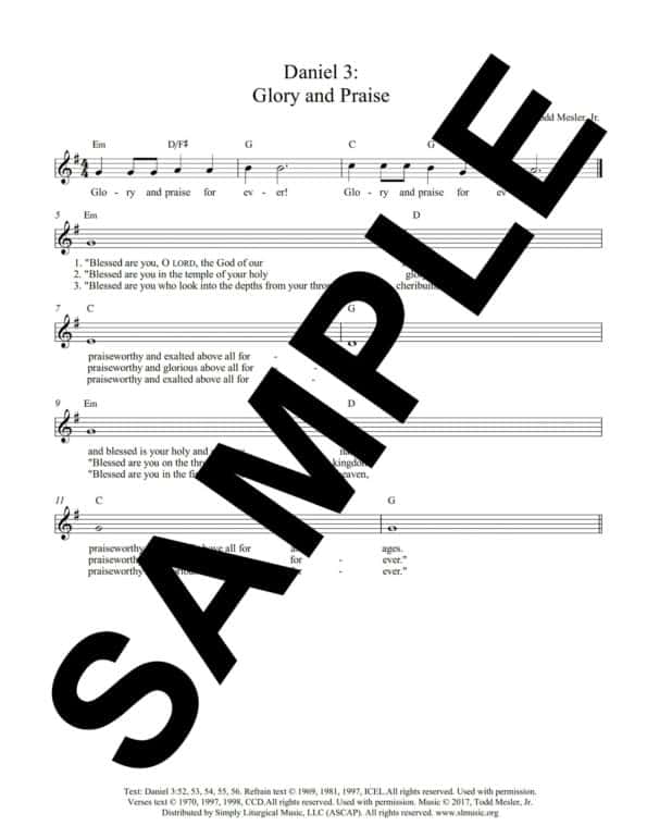 Daniel 3 Pentecost Extended Vigil Mesler Sample Lead Sheet scaled