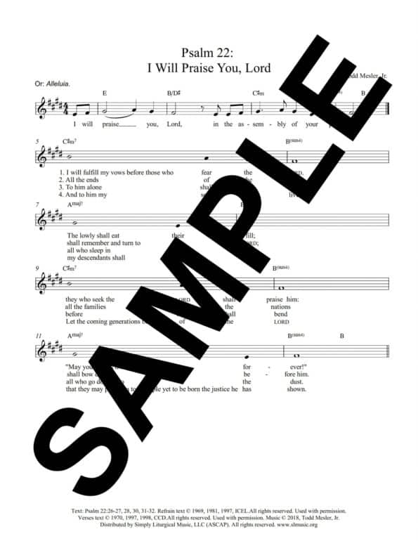 Psalm 22 5 Easter Mesler Sample Lead Sheet scaled