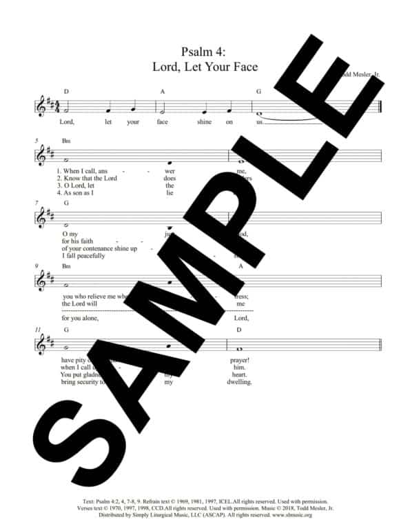 Psalm 4 Mesler Sample Lead Sheet scaled