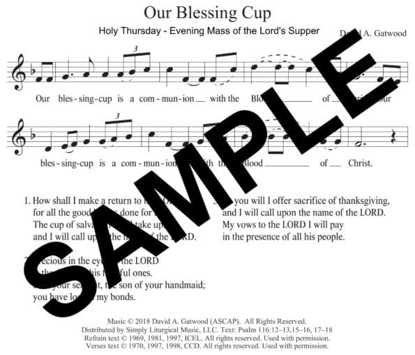 Psalm 116 Holy Thurs Gatwood Sample Assembly