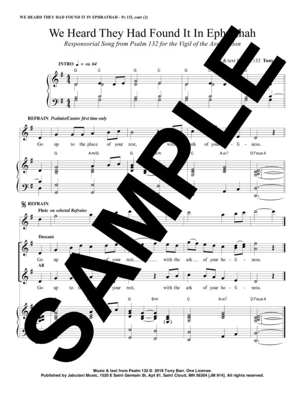 Psalm 132 Assumption Vigil BarrSample All Music 1 scaled