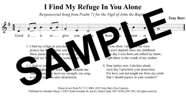 Psalm 71 Baptist Vigil Barr Sample Assembly