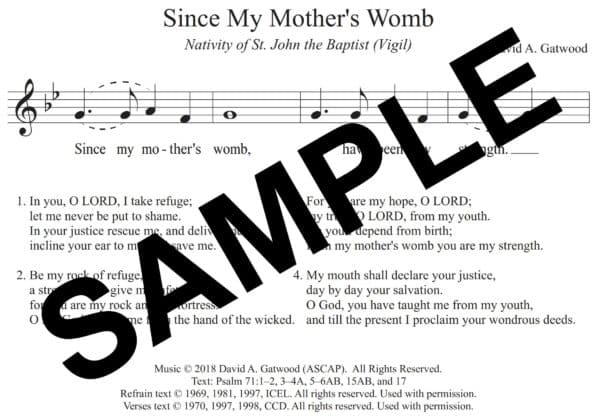 Psalm 71 Baptist Vigil Gatwood Sample Assembly