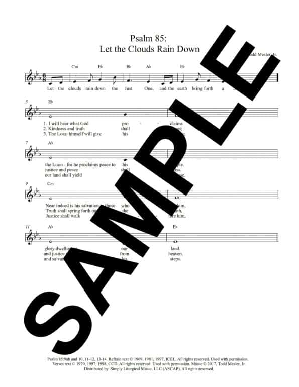 Third Week of Advent Wednesday Sample Psalm 85 Let the Clouds Rain Down 1 scaled