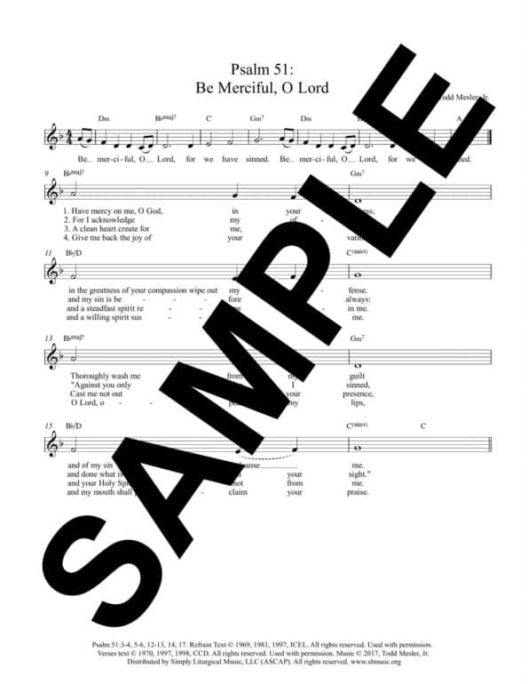 Ash Wednesday Psalm 51 Be Merciful O Lord Sample scaled