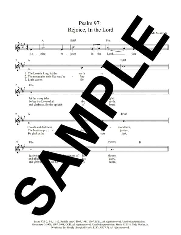 December 27th Saint John Apostle and Evangelist Feast Psalm 97 Rejoice In the Lord Sample scaled