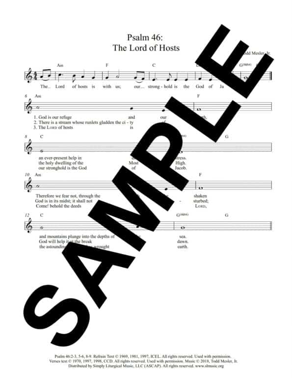 Psalm 46 The Lord of Hosts Mesler Sample Lead Sheet scaled