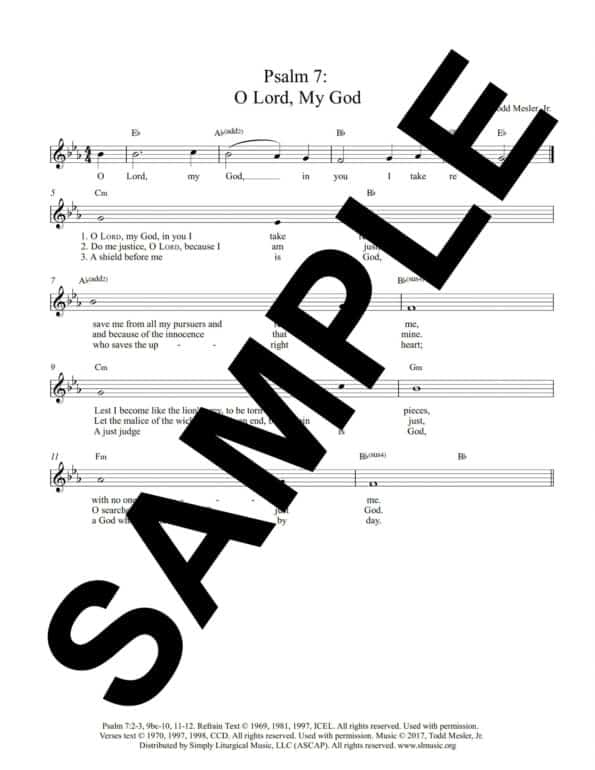 Psalm 7 O Lord My God Mesler Sample Lead Sheet scaled