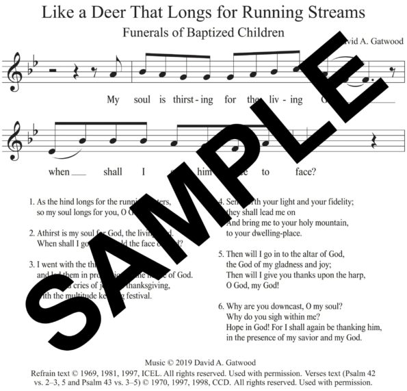 Like a Deer That Longs for Running Streams Psalm 42 Sample Congregation Funeral Baptized Children scaled