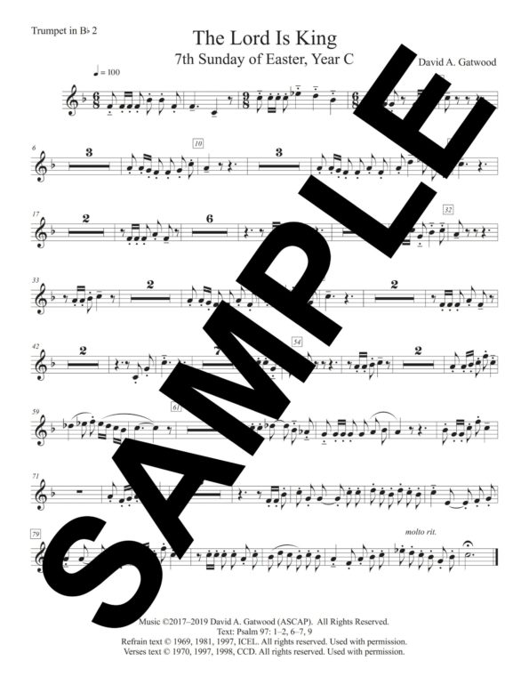 The Lord Is King Easter 7C Sample Trumpet in Bb 2 scaled