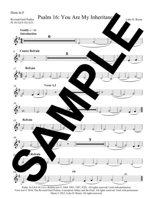 Psalm 16 You Are My Inheritance Rosen Sample Musicians Parts 6 scaled