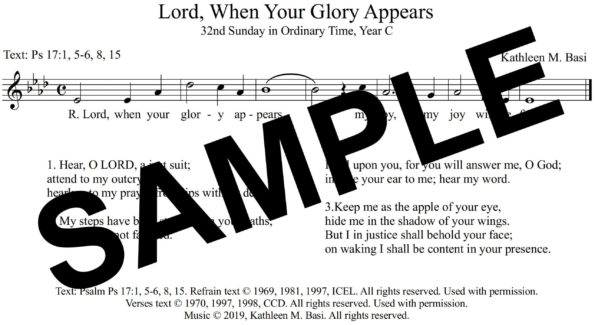 Psalm 17 Lord When Your Glory Appears Basi Sample Assembly scaled