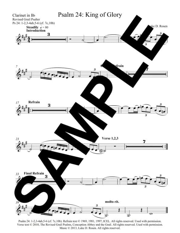 Psalm 24 King of Glory Rosen Sample Musicians Parts 3 scaled