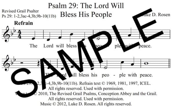 Psalm 29 The Lord Will Bless His People Rosen Sample Assembly