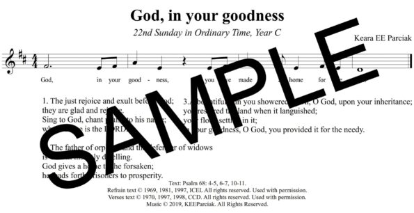 Psalm 68 God in Your Goodness Parciak Sample Assembly scaled