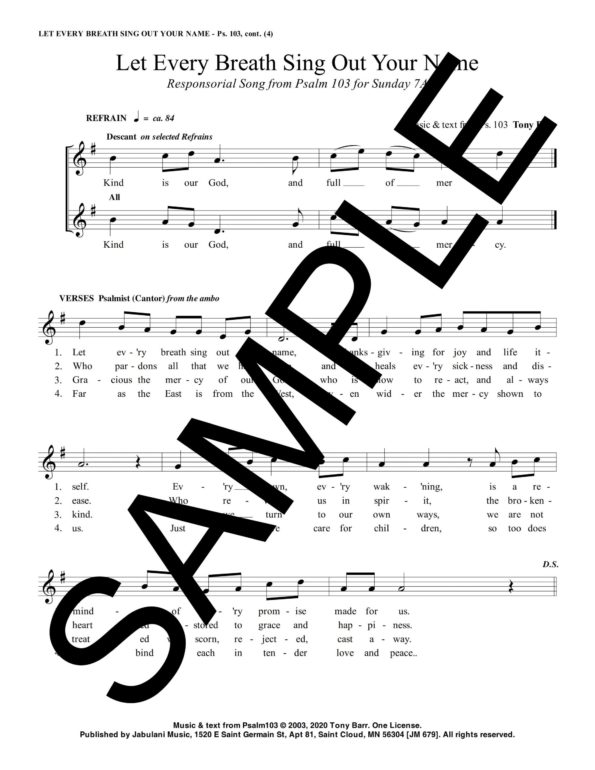 7A Ps 103 Let Every Breath Sing Out Your Name JM 679Sample Musicians Parts 2 scaled