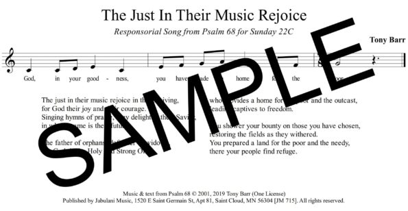 22C Ps 68 The Just In Their Music pew Sample Assembly scaled