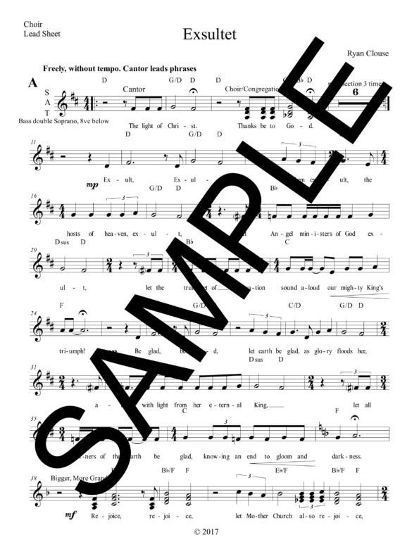 Exsultet Clouse Sample Choir Lead Sheet 1 png