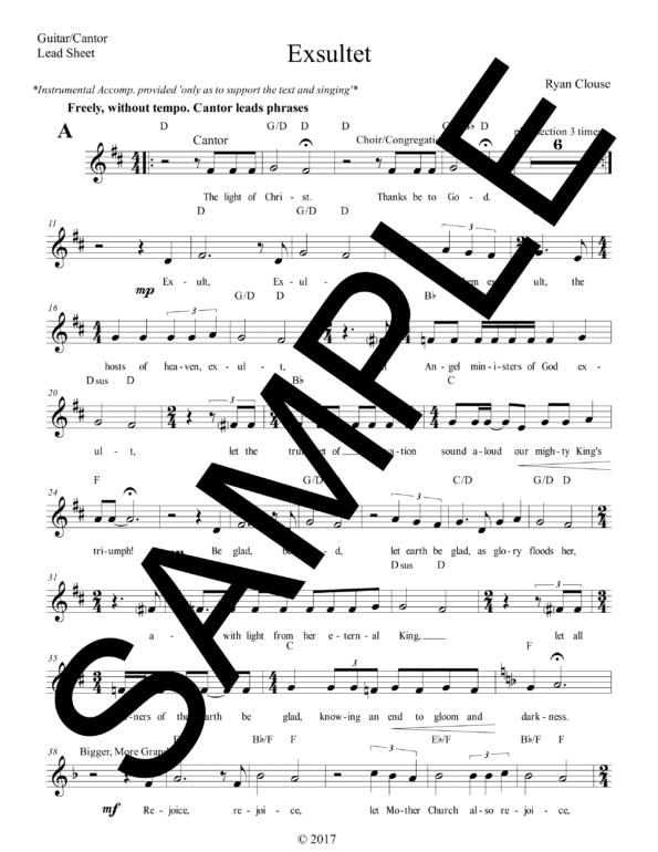 Exsultet Clouse Sample Guitar Lead Sheet 1 png