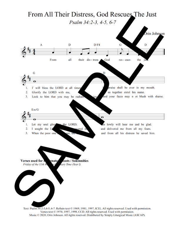 Psalm 34 From All Their Distress God Rescues The Just Johnson Sample Lead Sheet 1 png 1