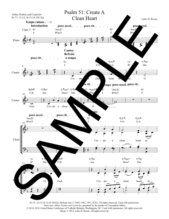 Psalm 51 Create a Clean Heart Rosen Sample Complete PDF 3 png