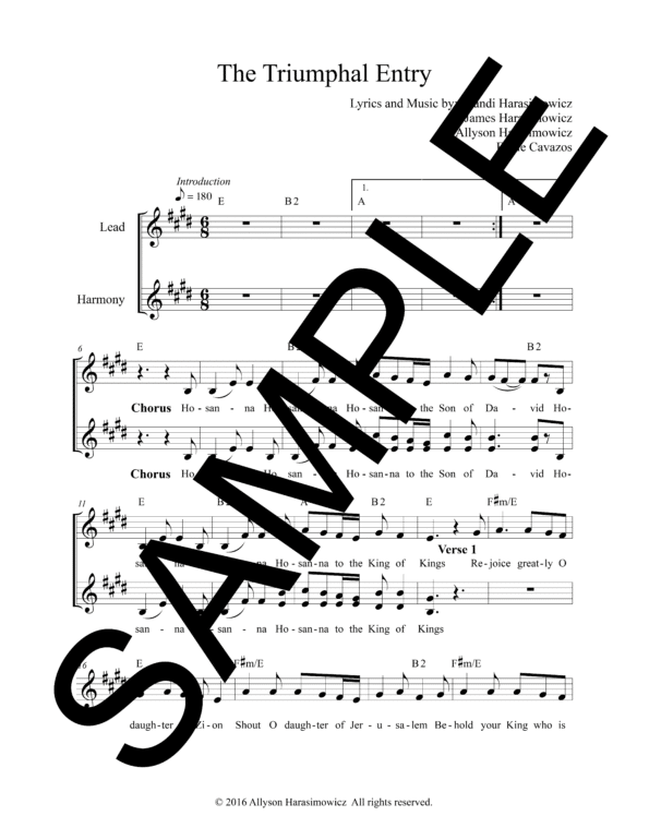 Sample Triumphal Entry Cavazos Lead Sheet1