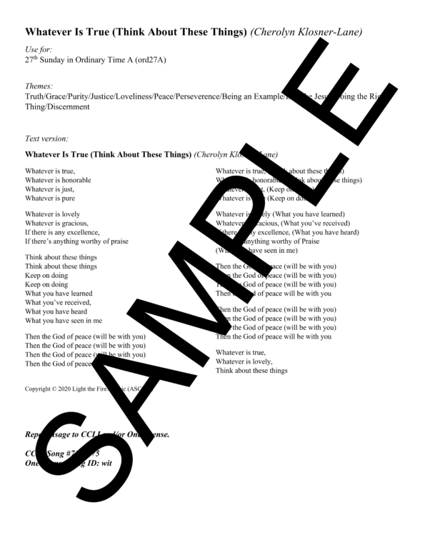 Sample Whatever Is True Klosner Lead Sheet7