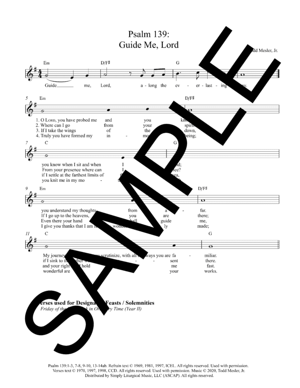 Sample Psalm 139 Guide Me Lord Mesler Lead Sheet1 08