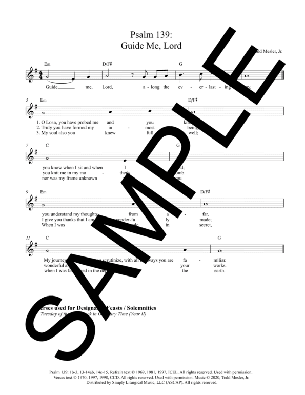 Sample Psalm 139 Guide Me Lord Mesler Lead Sheet1 09