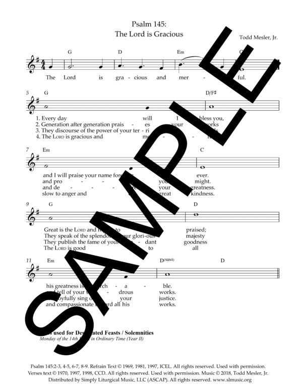 Sample Psalm 145 The Lord is Gracious Mesler Lead Sheet1 18