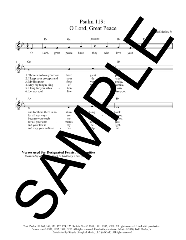 Sample Psalm 119 O Lord Great Peace Mesler Lead Sheet1 07