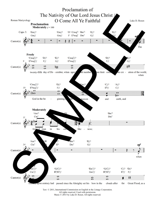 Sample The Proclamation of The Nativity Rosen Complete PDF 1