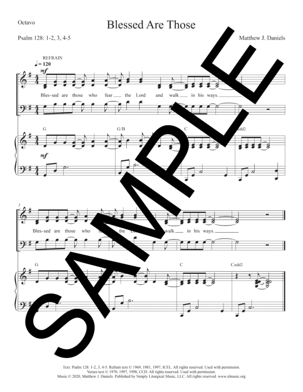 Sample Psalm 128 Blessed Are Those Daniels Octavo1