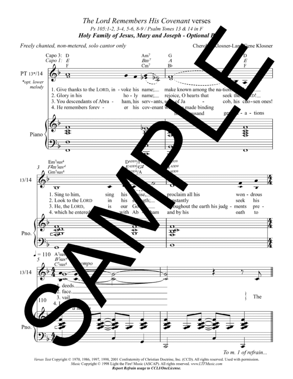 Sample Psalm 105 The Lord Remembers His Covenant Klosner CompletePDF 5