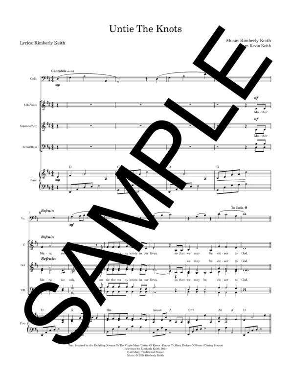 Sample Untie The Knots Keith Full Score